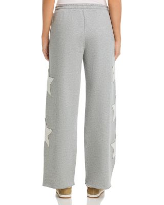Moon Grey Reverse Terry Crewneck Sweatshirt & Wide Leg Pants