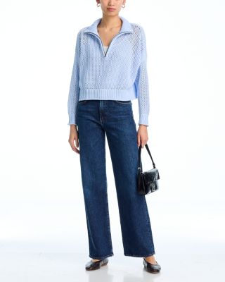 Open Knit Quarter Knit Sweater