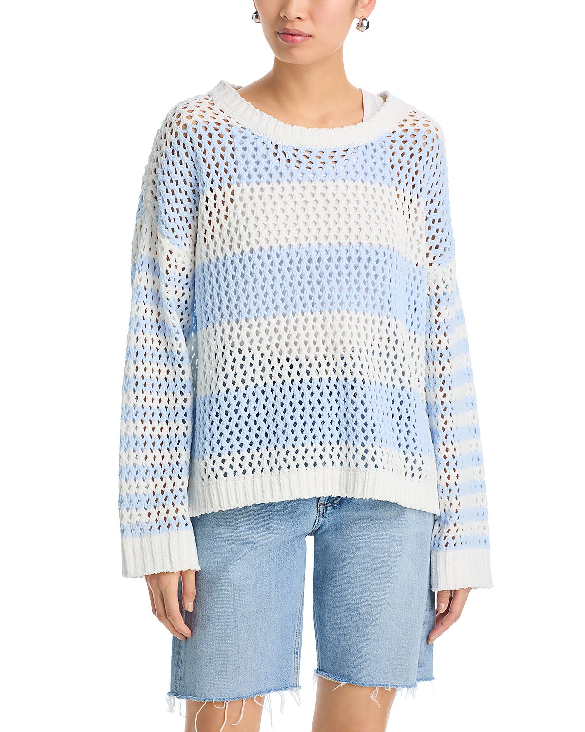 Vintage Havana Stripe Knit Netted Sweater