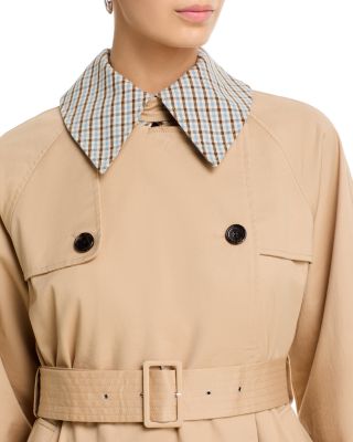 Lucien Plaid Trim Double Breasted Jacket