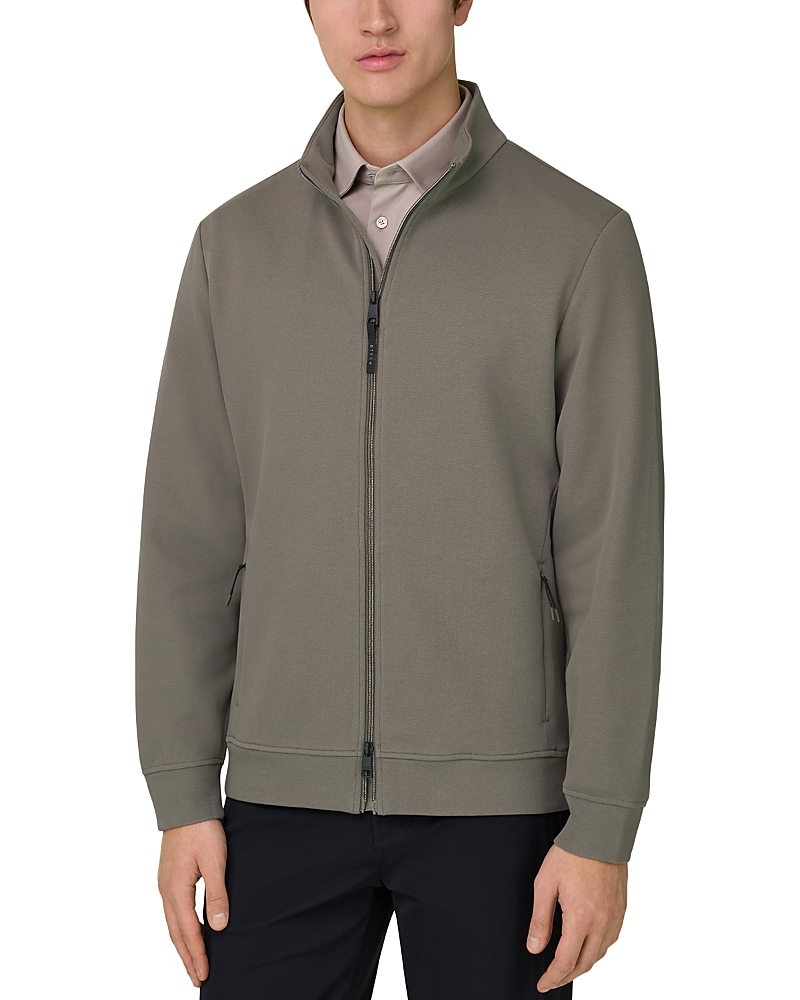 Boggi Milano Scuba Pique Zip Front Sweatshirt