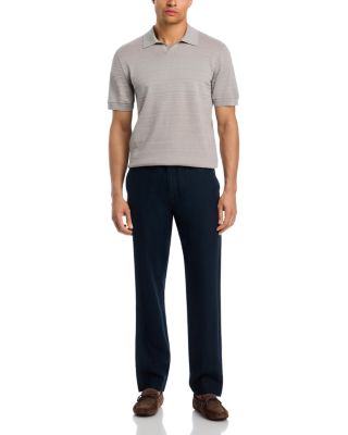 Tonal Stripe Johnny Collar Polo