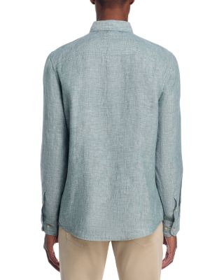Yarn-Dyed Standard Fit Linen Shirt in Sawgrass - Exclusive