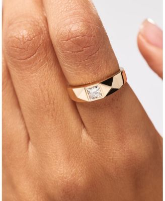 Solid Yellow Gold Lab-Grown Diamond Equinox Ring