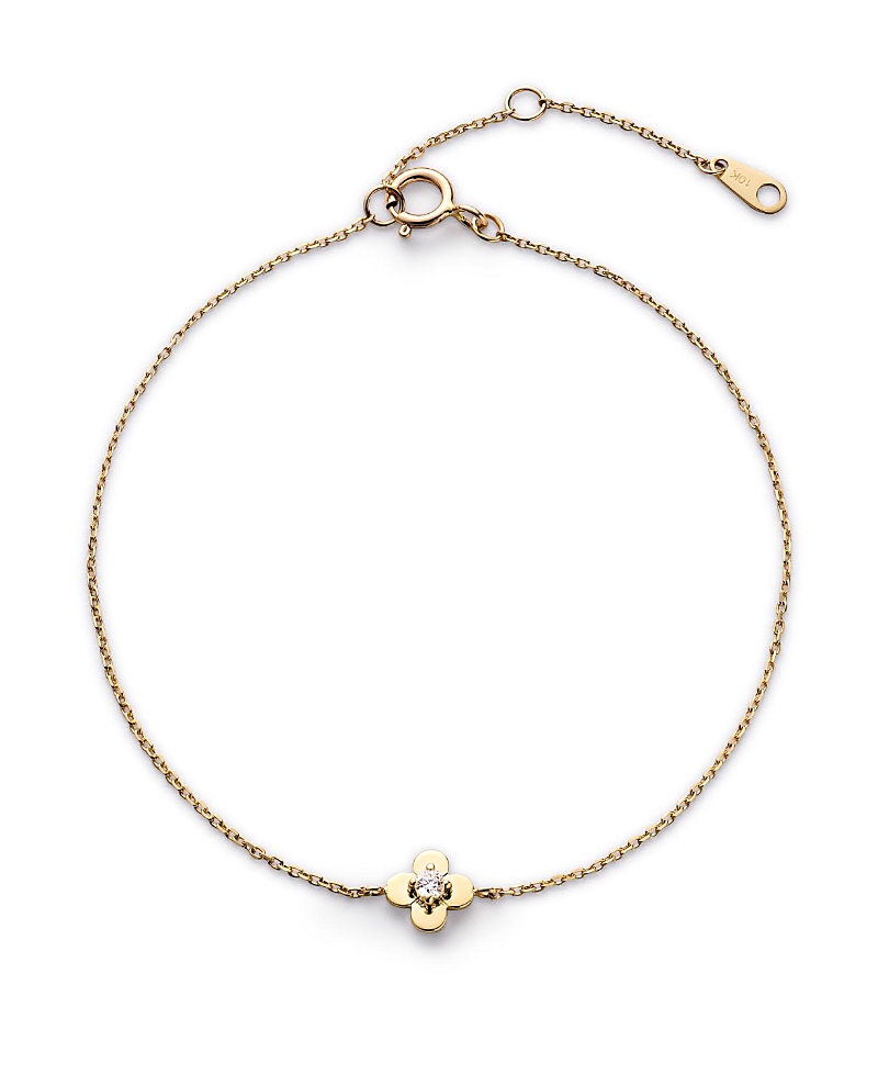 Ana Luisa Solid Yellow Gold Mini Flower Bracelet