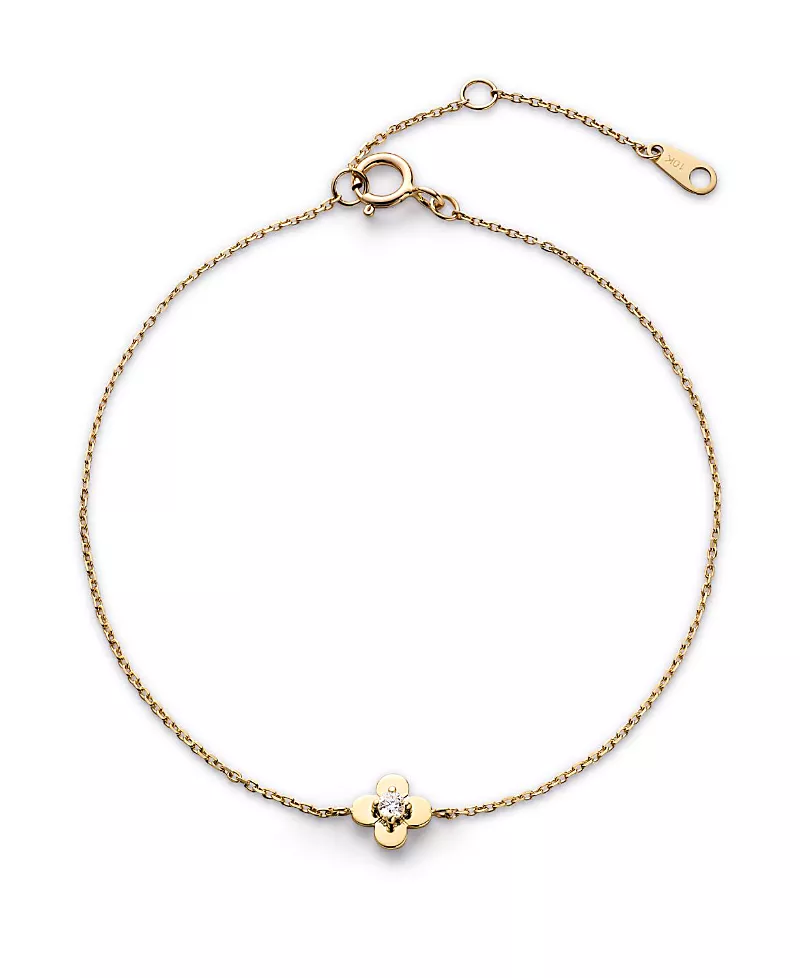 Ana Luisa Solid Yellow Gold Mini Flower Bracelet