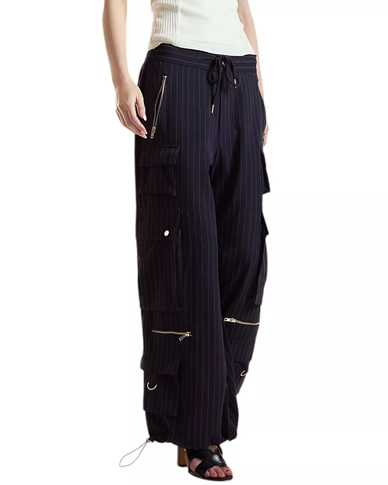 Cynthia Rowley Pinstripe Cargo Pants