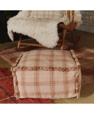 Tartan Handloom Pouf