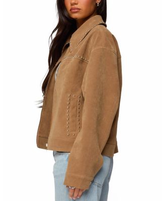 Memphis Studded Faux Suede Jacket