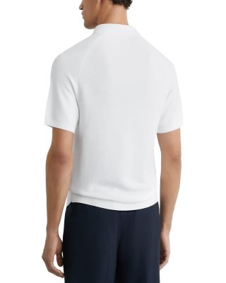 Estate Short Sleeve Half Zip Textured Polo