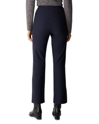 Washable Stretch Crepe Ankle Kick Flare Pants