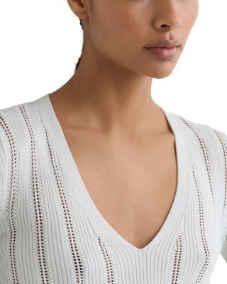 Loui V Neck Scallop Edge Jumper