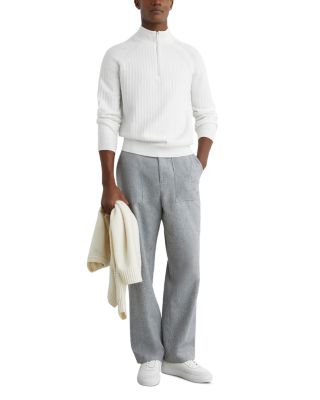 Aldershot Half Zip Funnel Textured Jumper Sweater