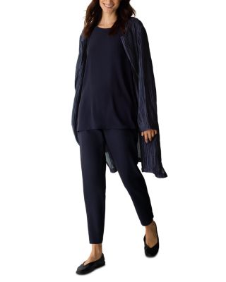 Washable Stretch Crepe Slim Ankle Pants