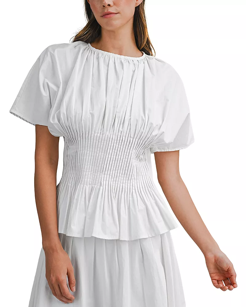 Luvee Pinktuck Detail Poplin Top