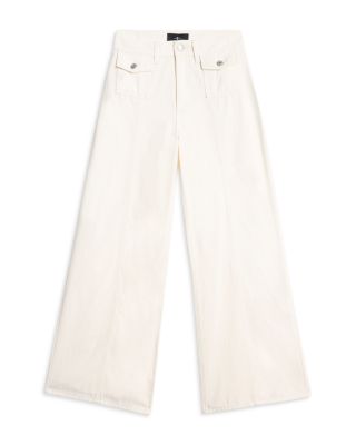 Lotta Ankle Wide Leg Jeans in Linen Ostuni