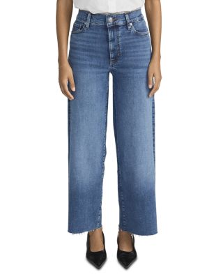 Le Pixie Slim Palazzo High Rise Jeans in Canals Raw
