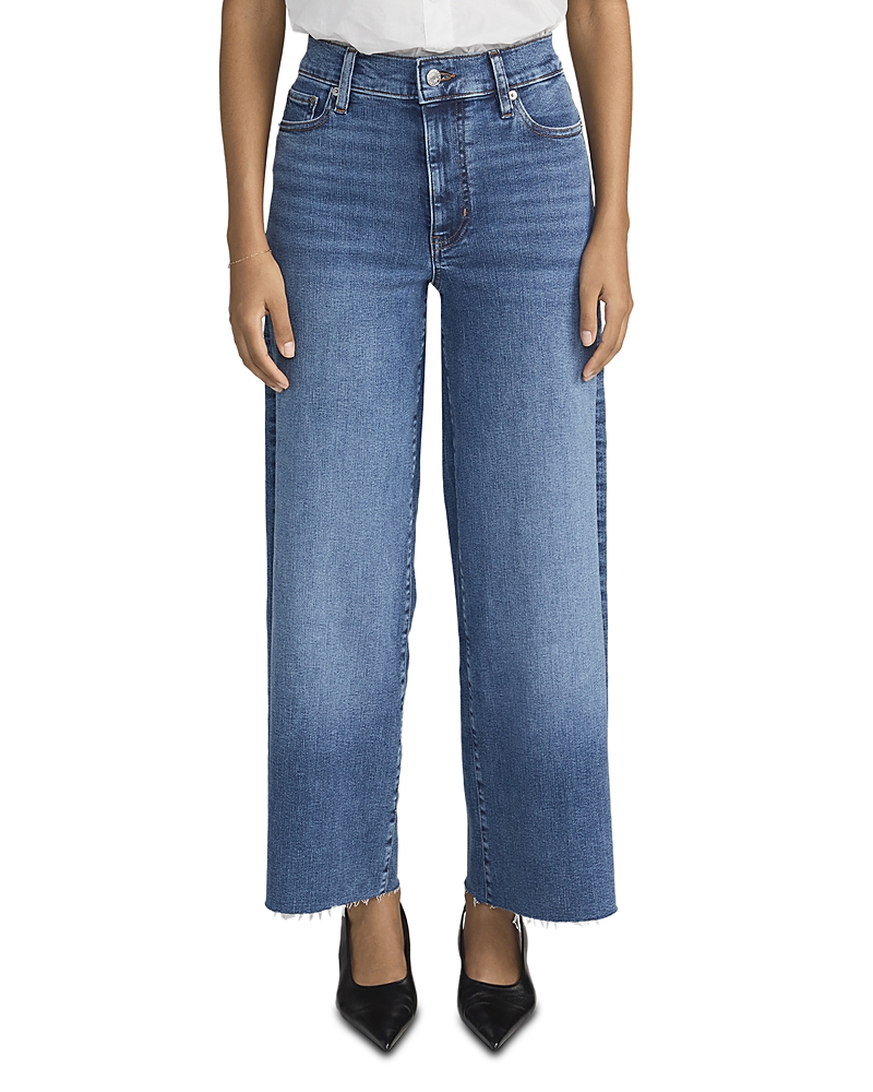 Frame Le Pixie Slim Palazzo High Rise Jeans in Canals Raw