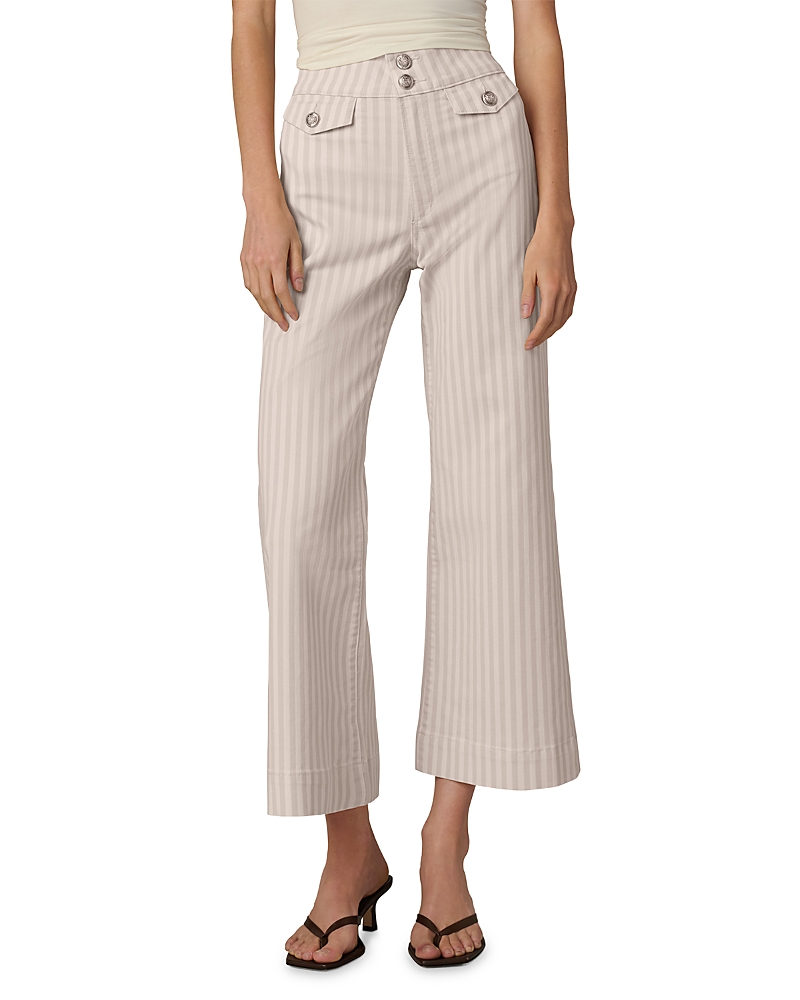 Joe's Jeans The Ellia Ankle Wide Leg Jeans in Natural Stripe
