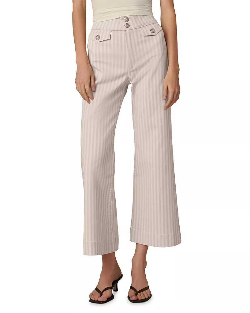 Joe's Jeans The Ellia Ankle Wide Leg Jeans in Natural Stripe