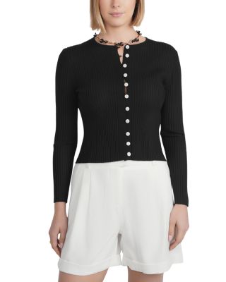 Ribbed Knit Cardigan Sweater 