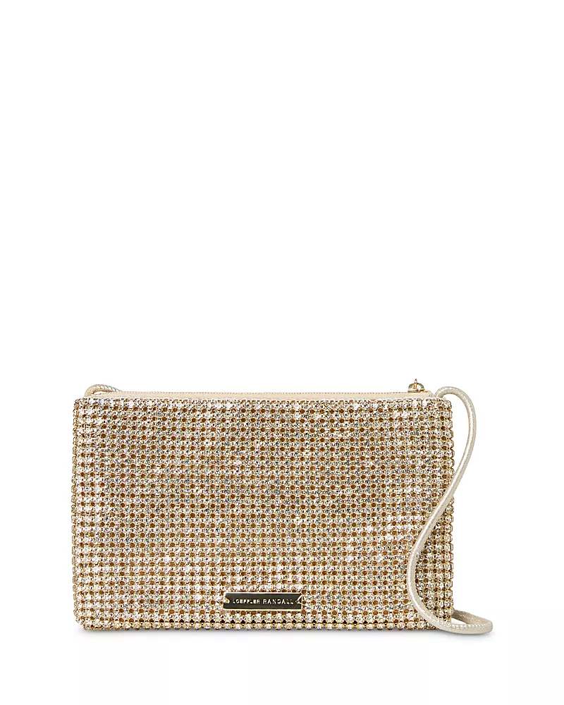 Loeffler Randall Yara Rhinestone Flat Clutch