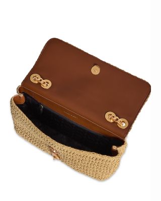 Edie Medium Raffia Crossbody Bag