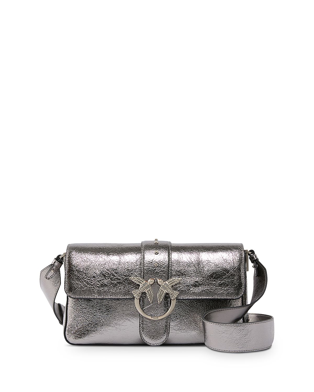 Pinko Love One Classic Slouchy Leather Shoulder Bag