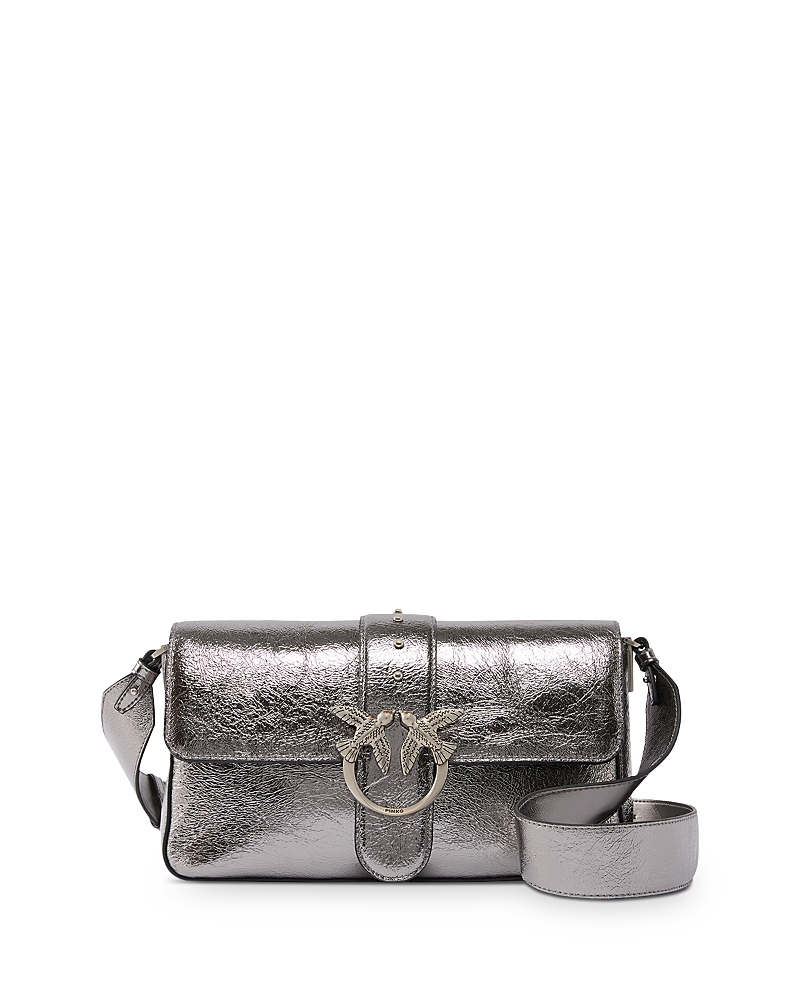 Pinko Love One Classic Slouchy Leather Shoulder Bag