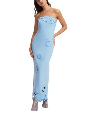 Rayna Appliqu&eacute; Bustier Maxi Dress