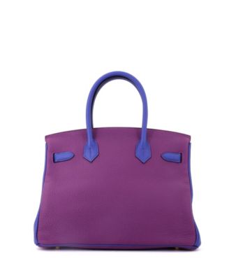 Birkin 30 Handbag Bicolor Togo with Brushed Gold Hardware