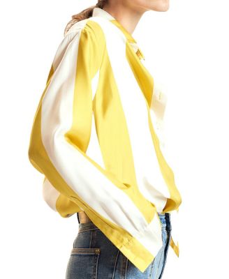  Silk Stripes Button-Up Shirt