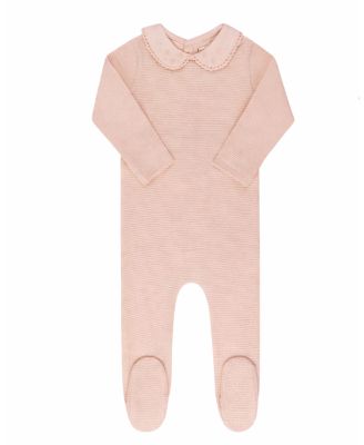 Unisex Ribbed Embroidered Collar Collection Footie + Bonnet - Baby