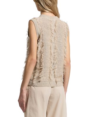 Fringe Trim Knitted Top