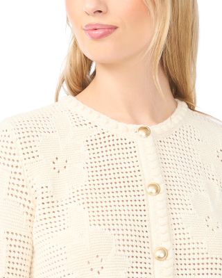 Dana Floral Pointelle Cardigan