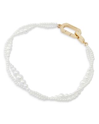 Hazel Imitation Pearl Double Strand Bracelet 