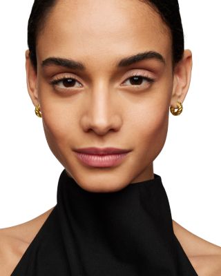 Sculpted Cable Hoop Earrings in 18K Yellow Gold, 14.4mm