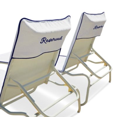 Ducap Reserved Embroidered Lounge Chair Cover