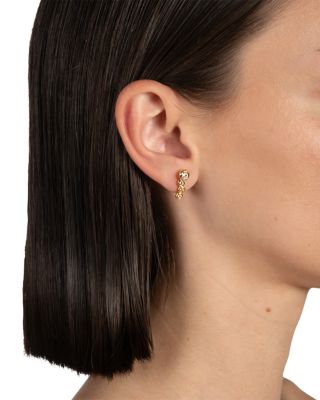 Asterales Cubic Zirconia Bar Earrings