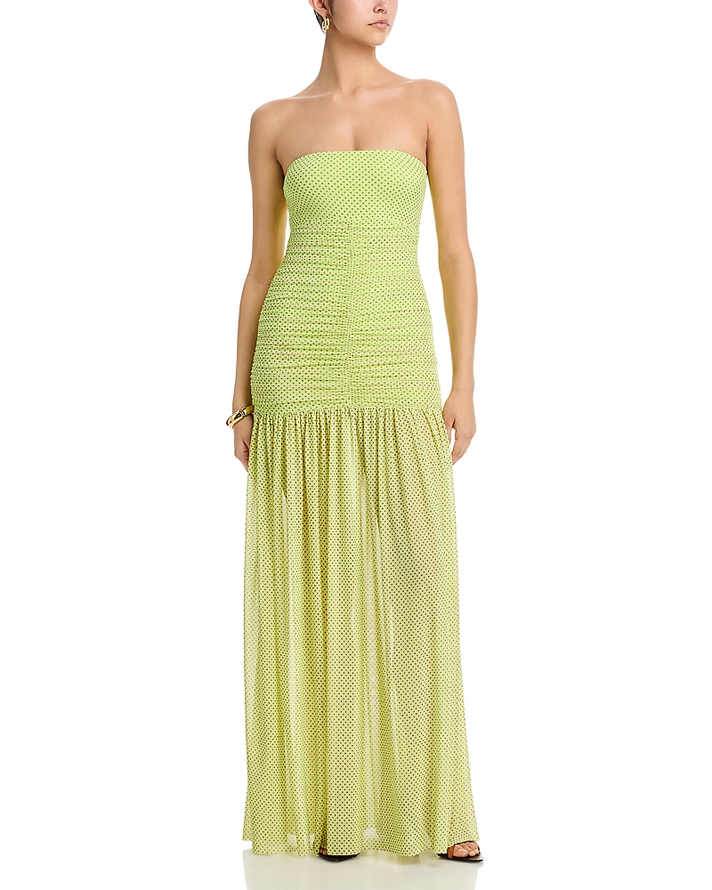 Afrm Denise Sheer Skirt Maxi Dress