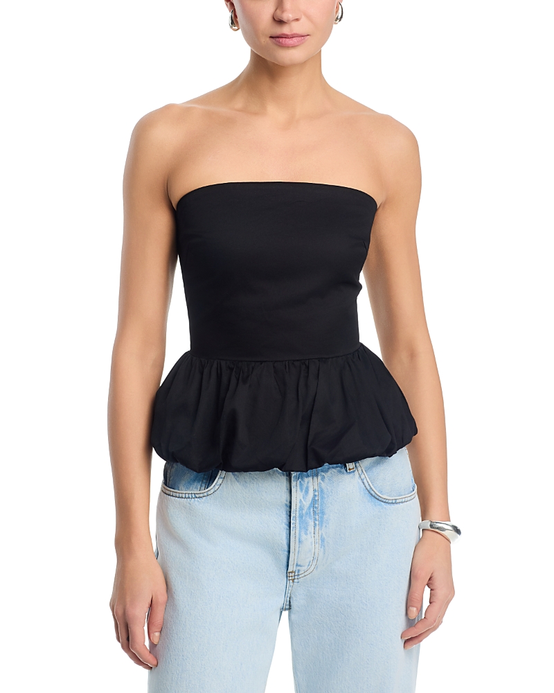 Lucy Paris Ariana Strapless Top In Black