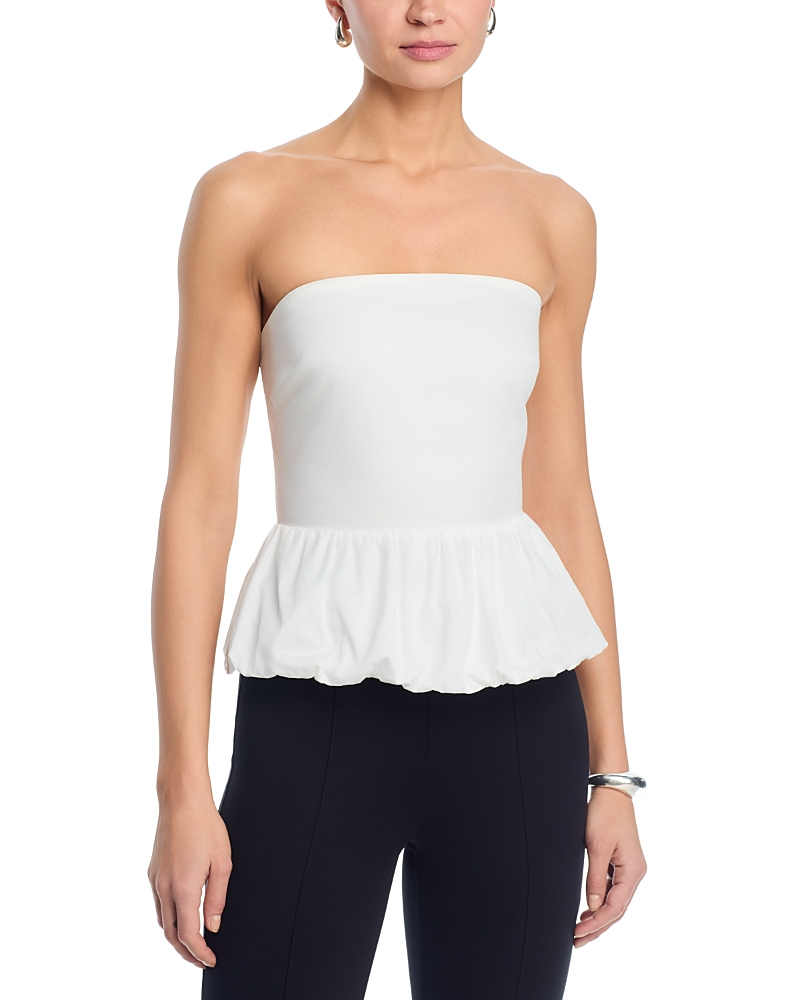 Lucy Paris Ariana Strapless Top In White