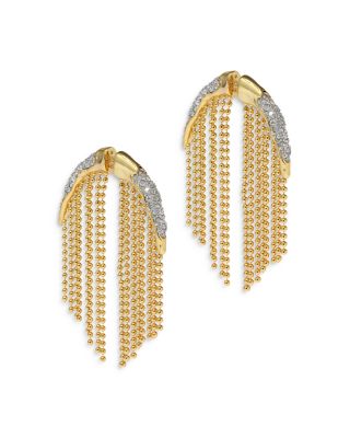 Solanales Crystal Fringed Front To Back Earrings