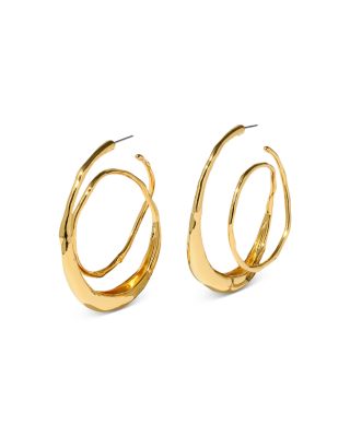 Molten Spiral Hoop Earrings 
