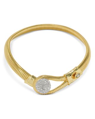 Solanales Crystal Pebble Collar Necklace, 14.5"