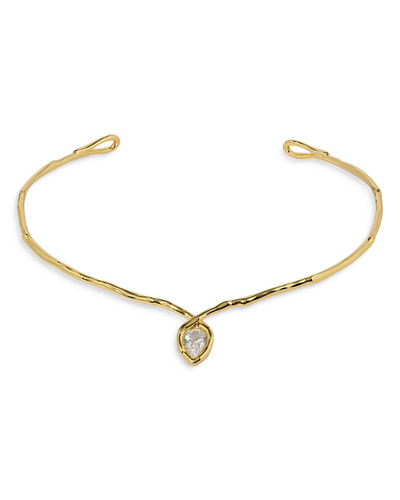 Alexis Bittar Asterales Floating Cubic Zirconia Structured Collar Necklace, 5
