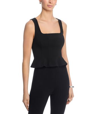 Azra Twill Peplum Top