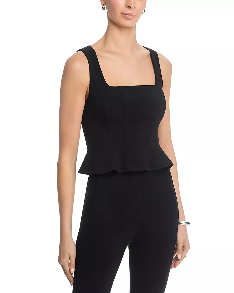 French Connection Azra Twill Peplum Top