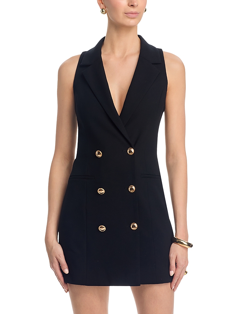 French Connection Whisper Double Breasted Halter Minidress