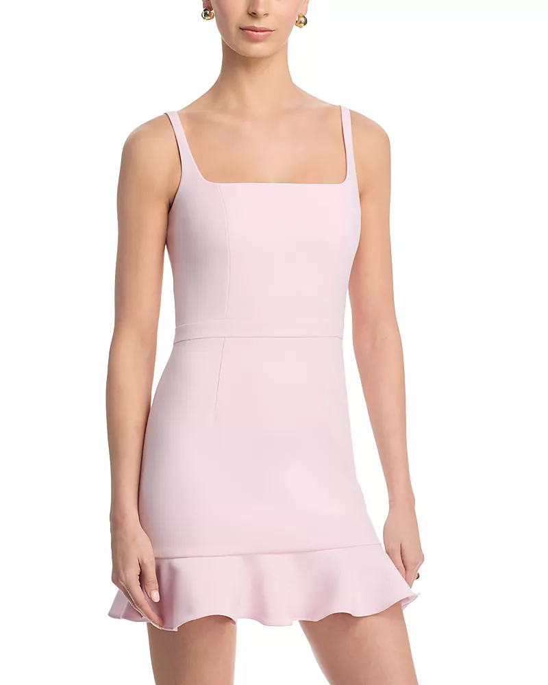 French Connection Whisper Frilled Hem Minidress